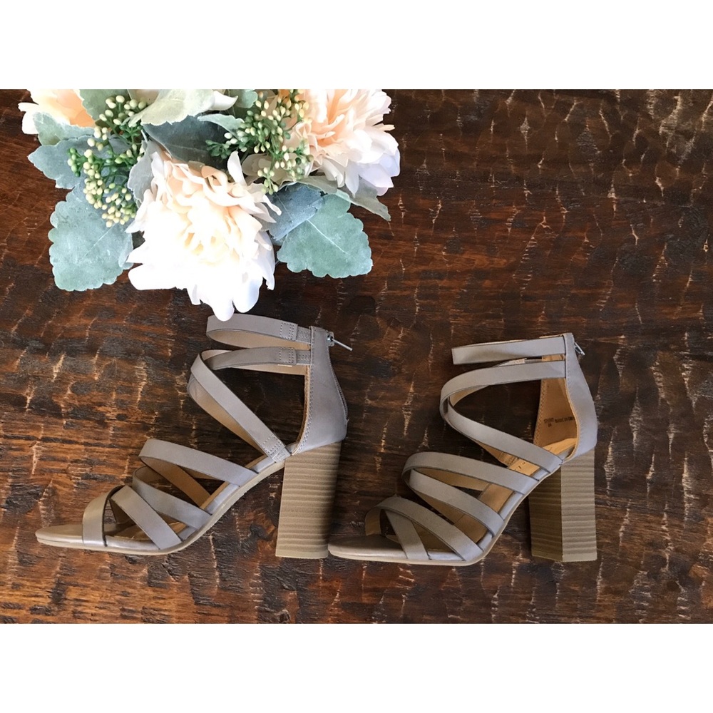 Open Toe Strapped Heels
